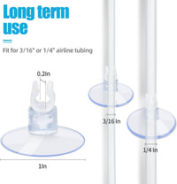 AQUANEAT Aquarium Suction Cups, for Fish Tank Airline Tubing - Clear - image 2