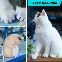 VICTHY 160pcs Cat Nail Caps Cat Claw Caps Cat Nail Covers - Large - image 4