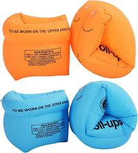 2-4 Pack Arm Floaties for Kids and Adults - 2 Blue+2 Orange