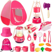 Meland Camping Play Set for Children 3-6 - Pink