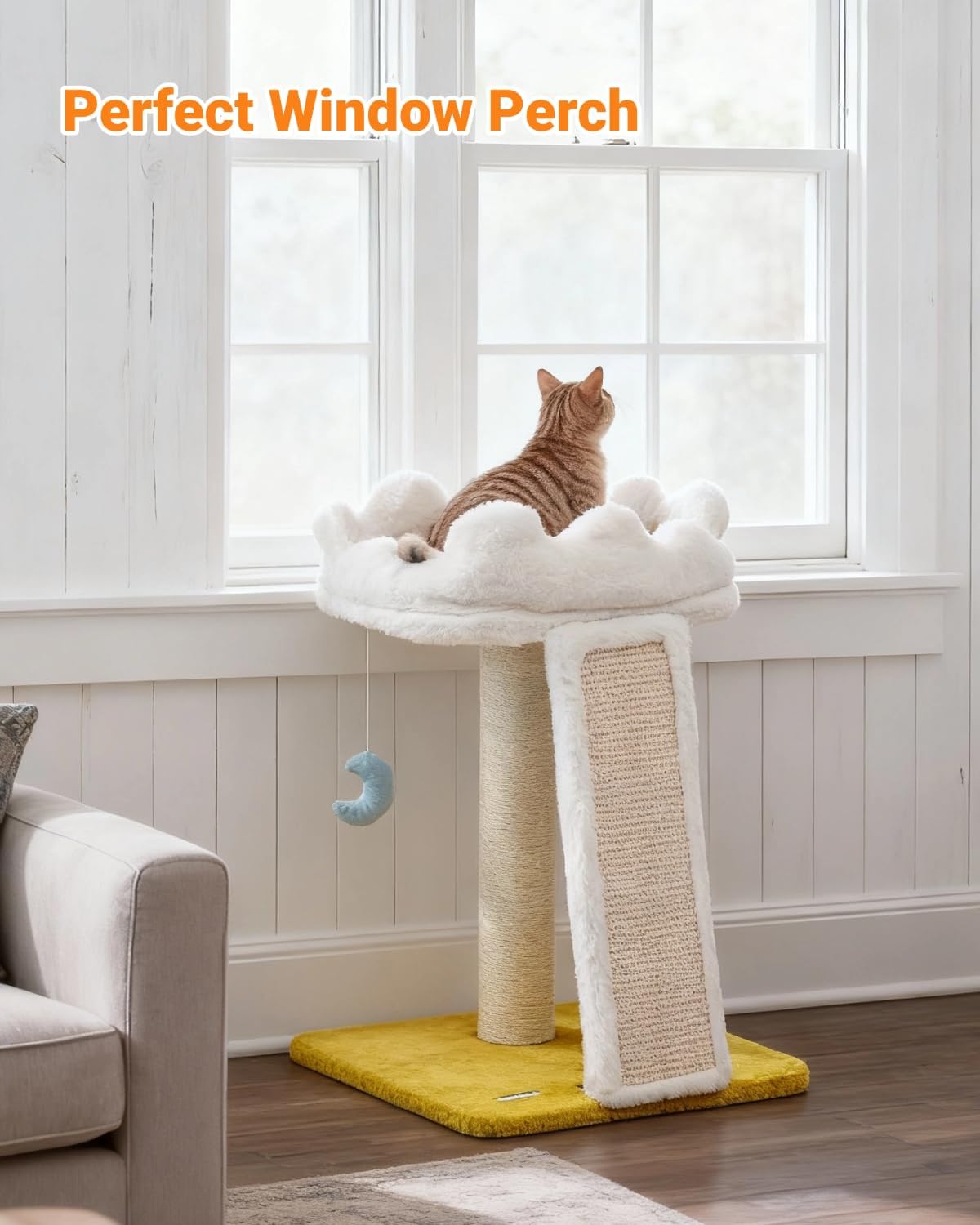 Cat Tree, Cloud Cat Tower with Soft Bed - 22" with Scratching Pad - image 4