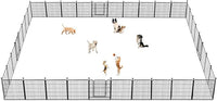Dog Playpen 32 inch 30 Panels Indoor Outdoor Dog Pen for Medium/Small Dogs Heavy Duty Metal Dog Fence Outdoor for Yard, Puppy Playpen with Door Portable Pet Fence for RV Camping Yard