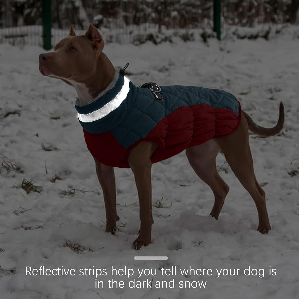 Dog Cold Weather Coats Reflective Dog Warm Jacket with Harness – Essentials for Dogs - Dark Blue / XS(chest:14in) - image 4
