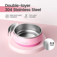 Pawaii Small Dog Bowl, 12 oz Stainless Steel Food and Water Bowl, 1 Pack – Essentials for Dogs - 68oz / Sakura Pink - image 2