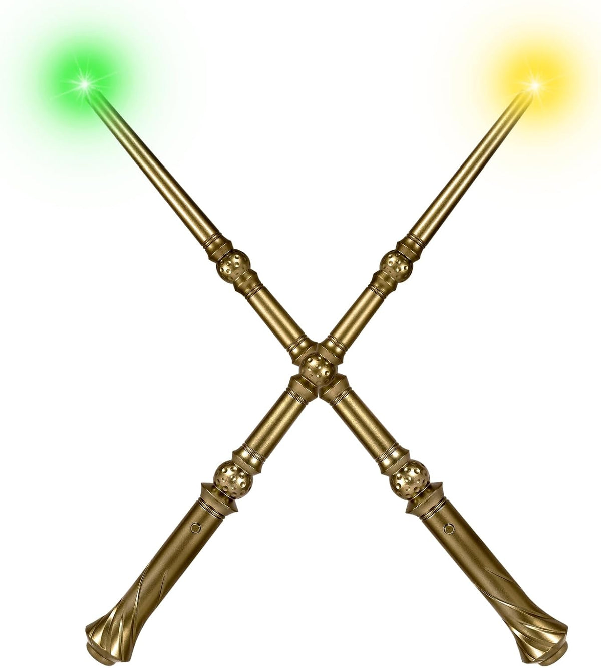 Light Up Magic Wizard Wand with Sounds & 4 Color Lights Illuminating - Golden