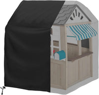 Iceberg Elf black waterproof outdoor playhouse cover with drawstring hem - view 4