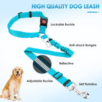Lukovee Dog Car Seat Belt, Headrest Restraint, Headrest - Tiffany Blue / Headrest + Clip, 2 Pcs - image 3