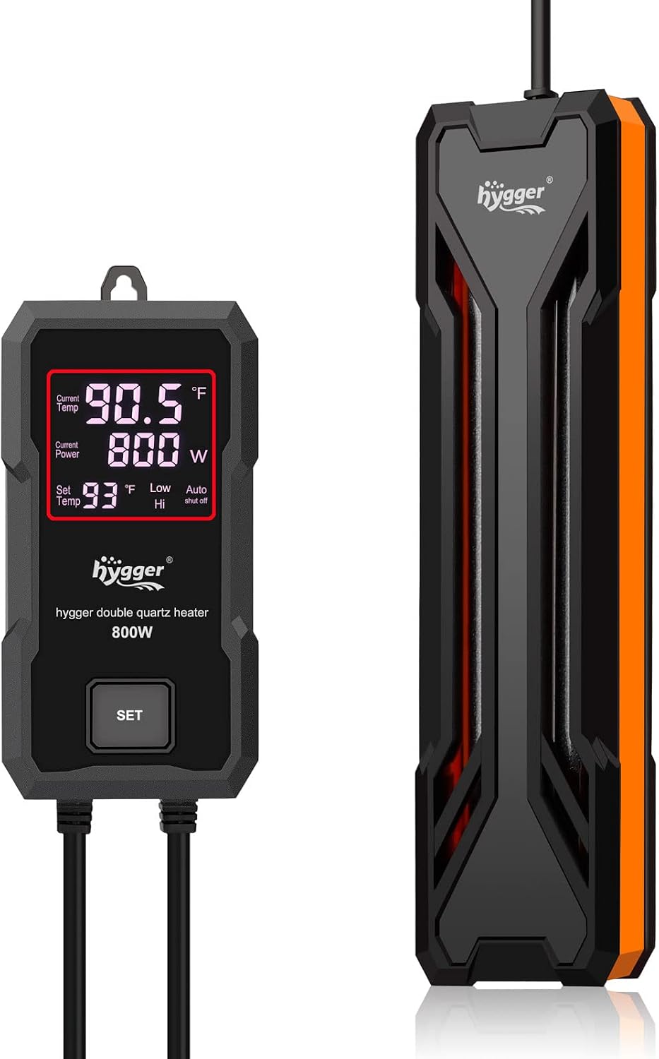 hygger Aquarium Heater 300W/500W/800W/1000W - 800W for 80-220 Gallon