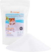 Niteangel Hamster Desert Bath Sand: 2.5lb/40oz No-Dust Bath & Easy - 2.5LB/40oz / White Sand