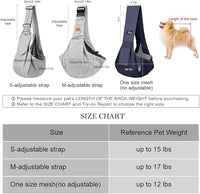 CUBY Dog and Cat Sling Carrier, Hands Free Reversible Pet Papoose Bag, Soft Pouch Adjustable, Suitable for Puppy Cats for Outdoor Travel (Grey, M-Adjustable Strap)