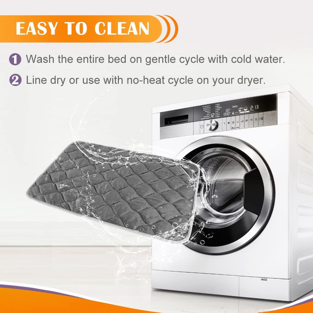 Self Warming Cat Bed Self Heating Cat Mat Thermal Pet Bed Mat - Grey / 20.0"L x 16.0"W x 0.5"Th - image 4