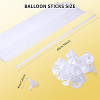 Pllieay 100 Pieces Balloon Sticks - 300pcs White Balloon Sticks - image 3