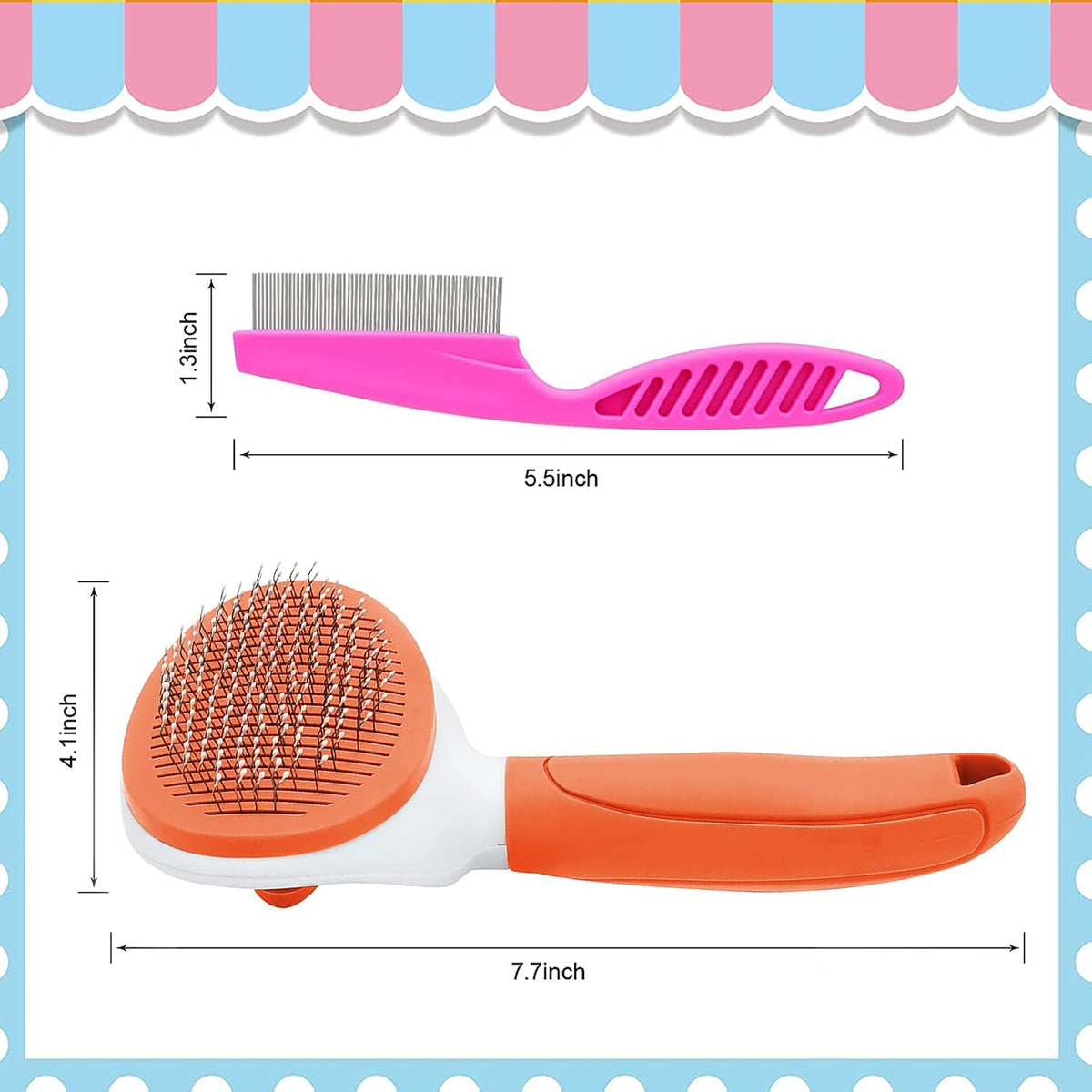 Cat Brushes for Indoor Cats - Orange - image 2