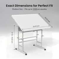 ALL4JIG 1500 Piece Light-Weight Adjustable Tilting Plastic Jigsaw - White / Medium-1500pcs - image 2