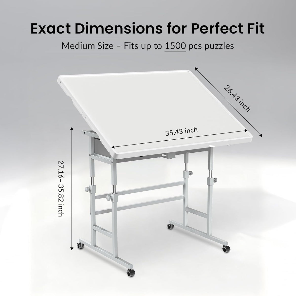 ALL4JIG 1500 Piece Light-Weight Adjustable Tilting Plastic Jigsaw - White / Medium-1500pcs - image 2