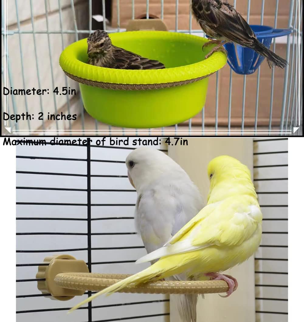 Bird Bath for Cage-4.7" Multi-Function Universal Style Small Tub Bowl - image 4