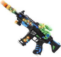 DaoDaoZhu Dinosaur Light Up Toy Gun with Sound Effects - Black-green