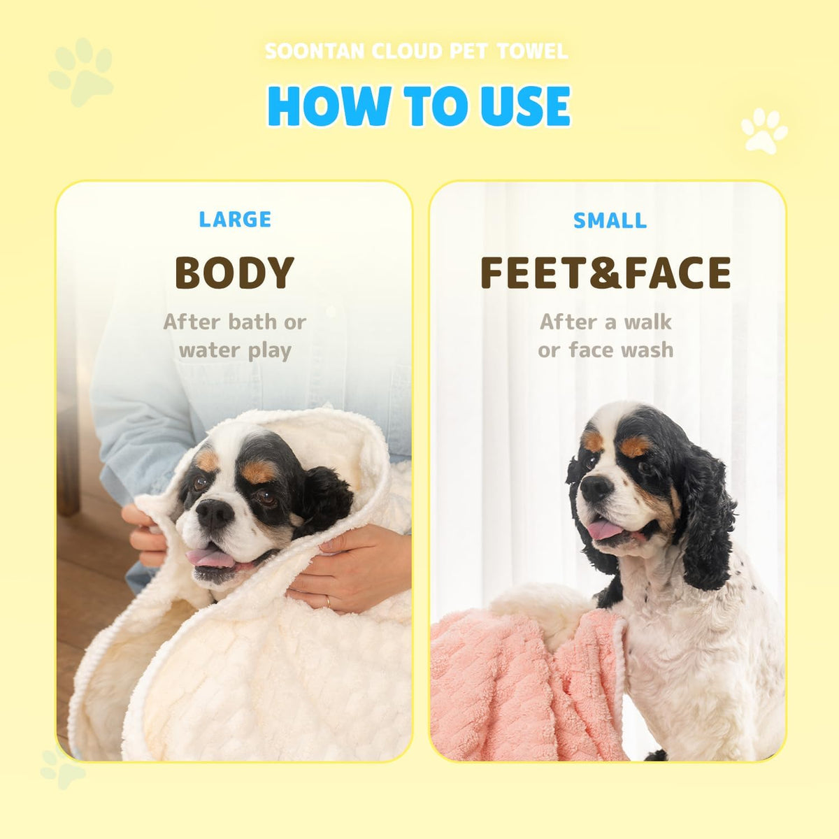 Cloud Pet Towels, Absorbent - Yellow - image 2