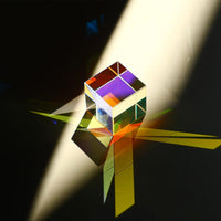 Colorful 20mm K9 Optical Crystal Glass Prism For Physics Teaching – Fun for Kids & Family - 15mm X-Cube