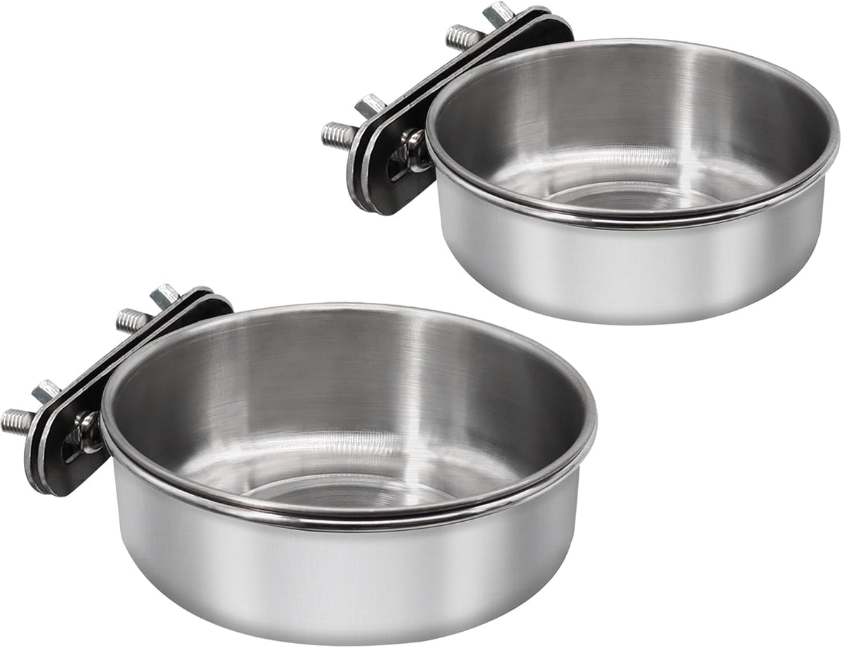 Large Bird Feeding Dish Cups with Clamp Holder - Small+Medium / 1 Pack