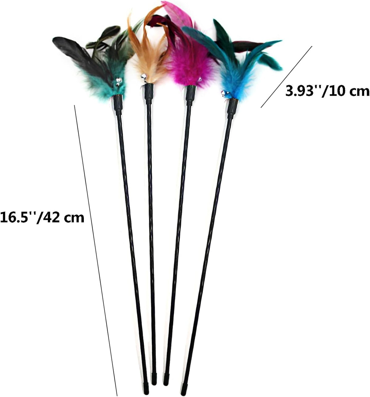 4 PCS Interactive Cat Teaser Wand - A - image 2