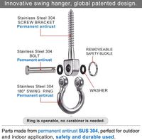 SELEWARE Heavy Duty Swing Hanger - U (5 Inch, 4 Pack) - image 3