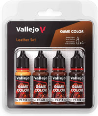 Vallejo, Game Color, 4 Bottles x 0.6 fl.oz. - Leather Color Set