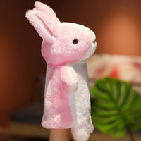 ZUXUCUVU 10 inch brown plush bunny rabbit hand puppet - view 6
