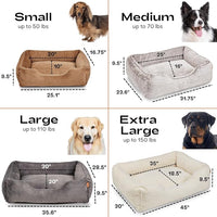 FUZI Luxury Aesthetic Dog Bed for Medium Dogs with Washable Cover, Pet Couch, Pet Bed with Sides, Non-Slip Bottom, Soft and Durable Calming Dog Bed, Faux Rabbit Fur, Medium 31.75x23.6x9.5 Soft White