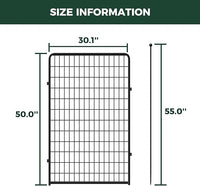 FXW Rollick Unleashed Dog Playpen for Indoor, Yard, RV Camping, 50 inch 2 Panels for Large Dogs, Black│Patented