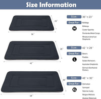 JoicyCo Soft Dog Bed Crate Pad Mat, 36 in Non-Slip Bottom Washable for Medium and Large Dogs, Pet Mattress Kennel Pad, Dark Gray