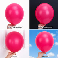 RUBFAC Balloons Black Balloon Arch for Black Birthday Decorations - Hot Pink - image 3