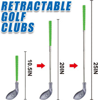 RCROKS kids golf clubs set with three adjustable clubs, balls, putting mat and cornhole board - view 2