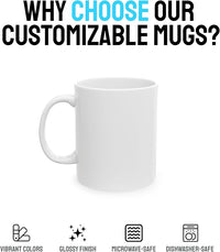 Personalized Coffee Mug – Custom Photo, Text, or Logo Ceramic Mug Tea Cup | Taza Personalizada with Picture or Message | Customized Gift Idea for Men & Women, Mom, Dad, Friends - White/Green | 15oz