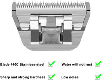 10# Dog Grooming Ceramic Blades, Compatible with Andis, Oster A5 - 15w-1.2mm / Silver - image 3