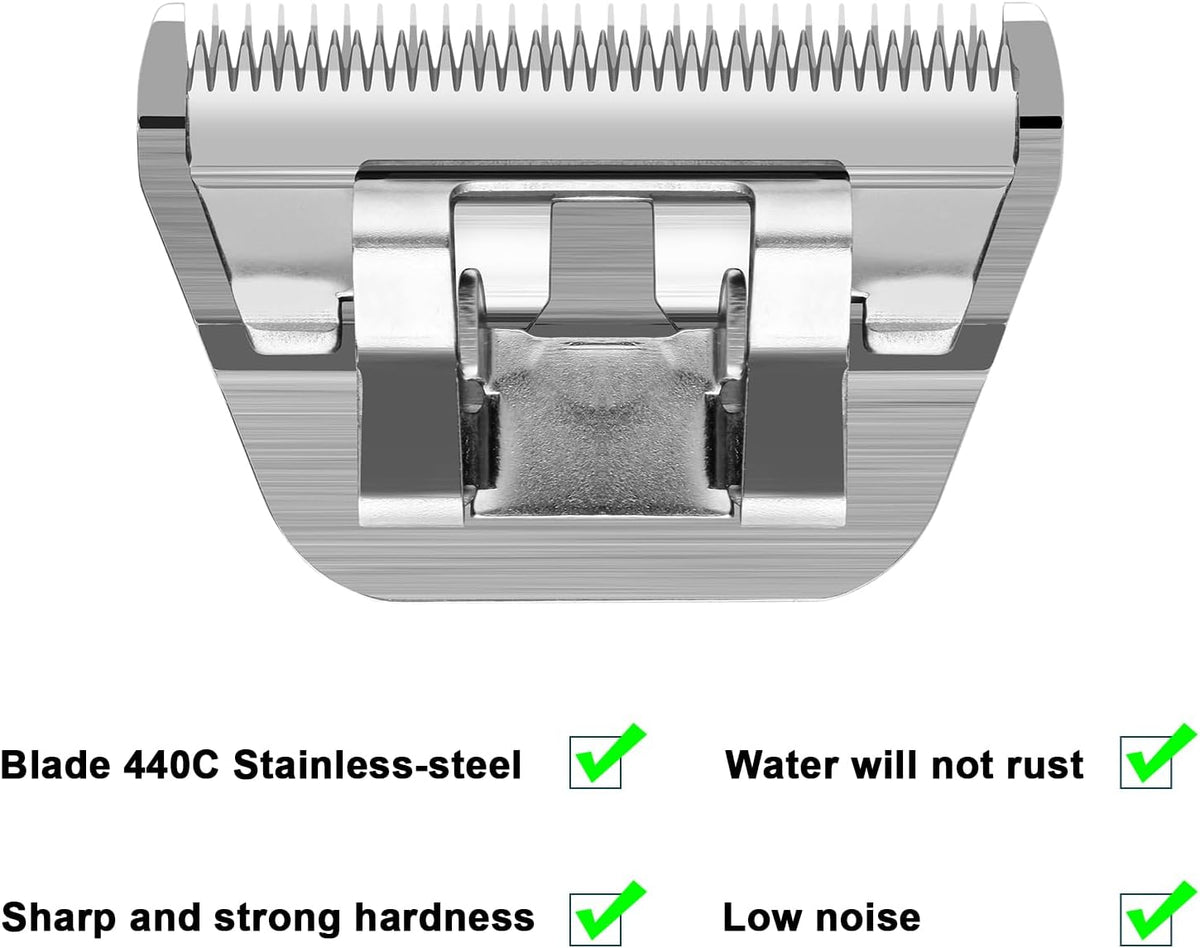 10# Dog Grooming Ceramic Blades, Compatible with Andis, Oster A5 - 15w-1.2mm / Silver - image 3