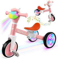 Tricycle for Kids 1-3 Year Olds - Flash Wheel Pink