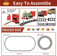 Electric Train Set for Kids Ages 4-8 - Green Red Gold - image 3