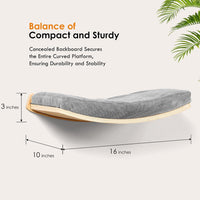 Curved Cat Shelves and Perches - Wood Shelf+Grey Cushion - image 3
