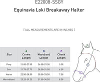 Equinavia Loki Adjustable Breakaway Horse Halter - Silver Sconce Gray - Cob