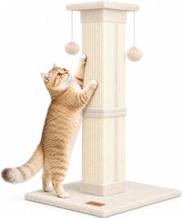 Cat Scratching Post 33 Inch for Indoor Cats - Beige