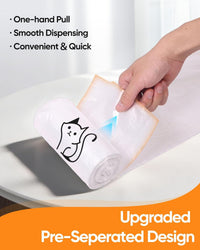 180 pack of transparent waste bags for cat litter box robot 3, 4 and 5 drawers - view 3