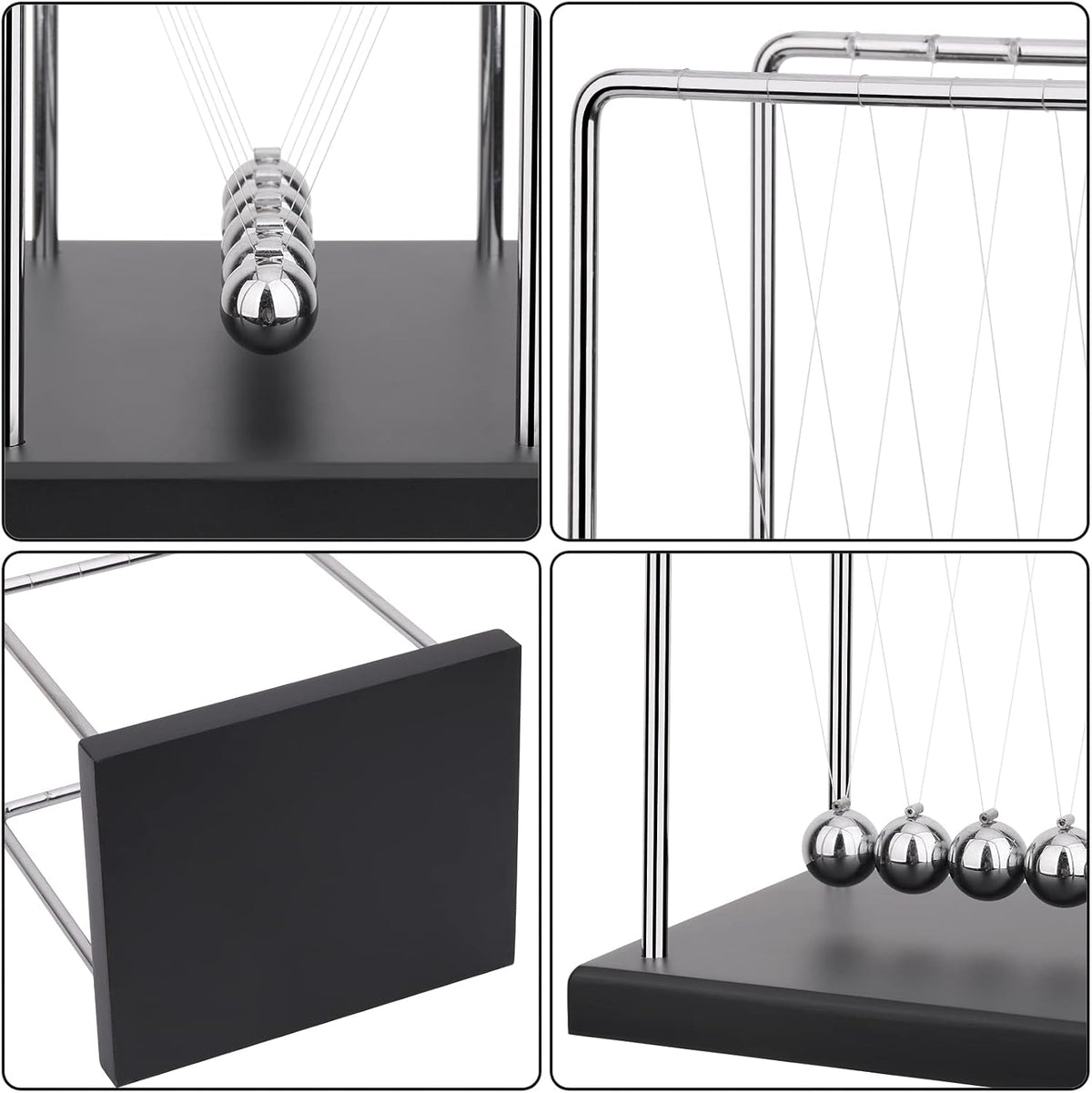 QLKUNLA Newtons Cradle Balance Balls Science Physics Gadget Desktop - 5 Beads - image 4