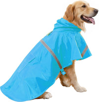 Dog Raincoats with Reflective Strip Hoodie - C3-Lake Blue / 16A (20-30 lbs)