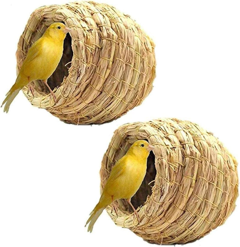 Bird Nest Grass Bird Hut Outdoor Hanging Birdhouse Canary Nest – Essentials for Birds
