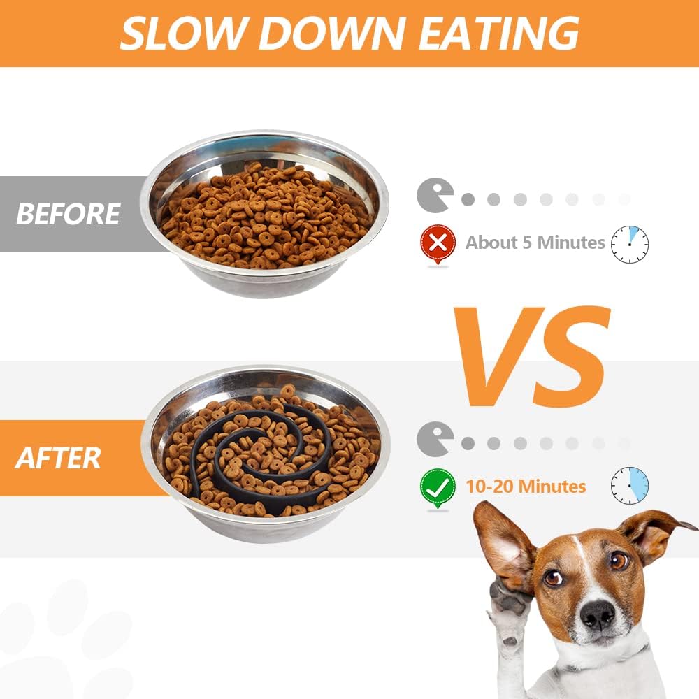 Slow Feeder Dog Bowls Insert - XL / Black - image 2