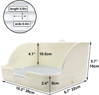 Rat Litter Box, 10"x8" Corner Litter Box - White - image 2