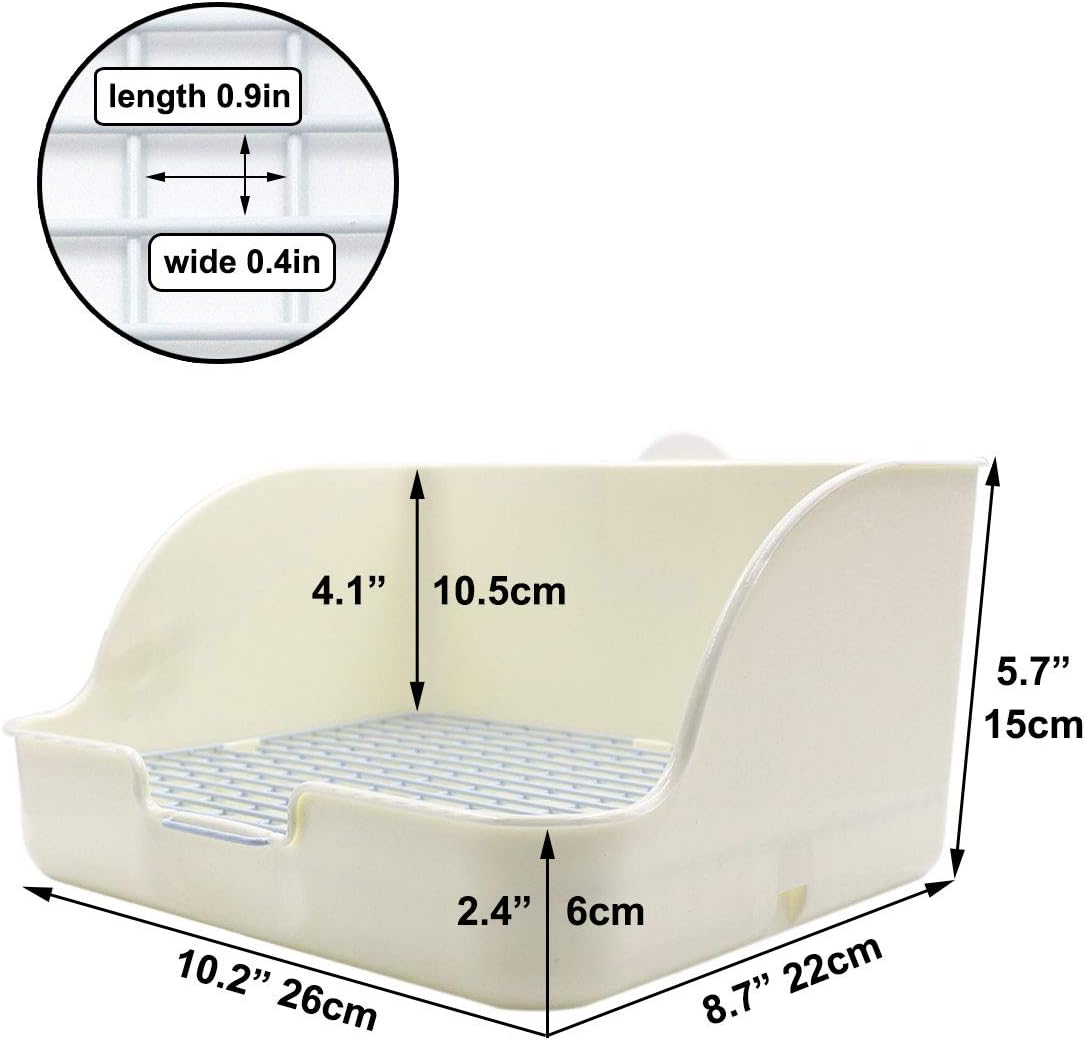 Rat Litter Box, 10"x8" Corner Litter Box - White - image 2