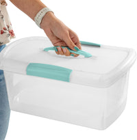 Sterilite Large Nesting ShowOffs, Clear Bin w/Latch Lid & Handle - Medium / 24 Pack - image 2