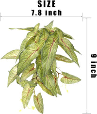 Fake Calathea Orbifolia, Reptile Terrarium Suction Plants – Essentials for Fish - Fake Arrowhead Plants Green - image 2